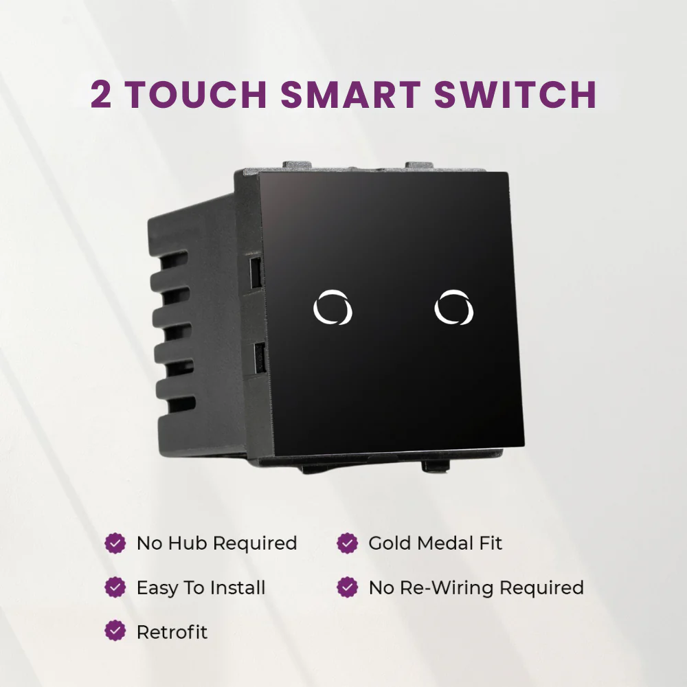 L&G 2 Touch Goldmedal Fit WiFi Smart Switch For AC Features L&G 2 Touch Goldmedal Fit WiFi Smart Switch For AC Features