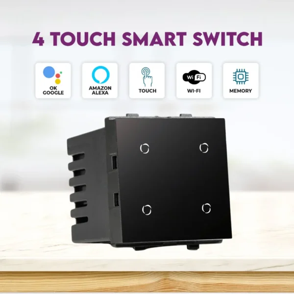 L&G 4 Touch Goldmedal Fit WiFi Smart Switch Price Features