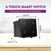 L&G 4 Touch Goldmedal Fit WiFi Smart Switch Specification