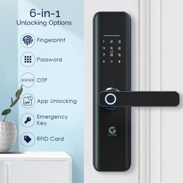 L&G Smart Door Lock with 6-in-1 Unlocking Features