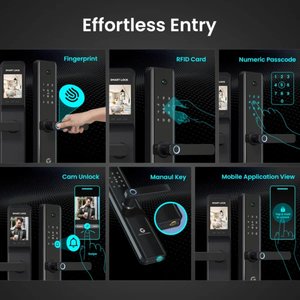 L&G Smart Door Lock with Camera and Doorbell Features
