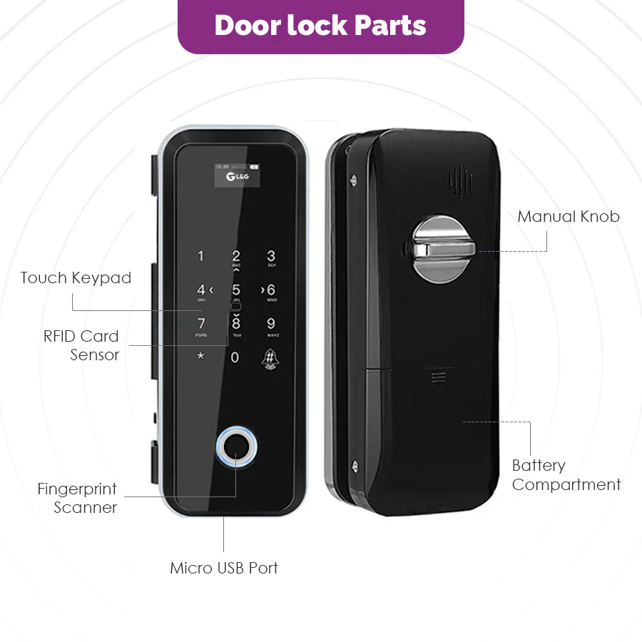 L&G Smart Glass Door Lock Specifications L&G Smart Glass Door Lock Specifications